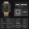 Men Watch MEGIR 2069 Waterproof Quartz Watches Men with Multiple Time Zone Causal Sport Military Watch 2019